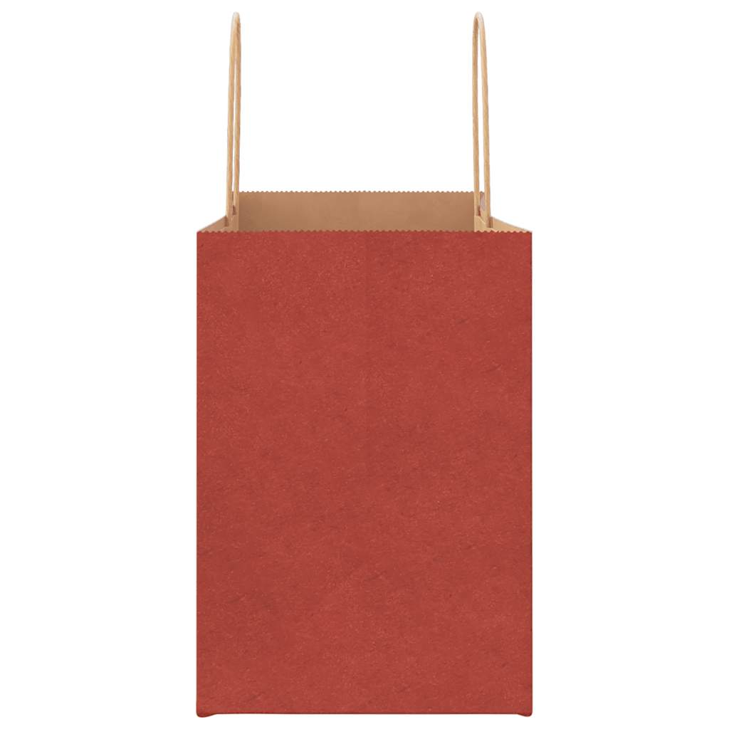 Sacchetti di Carta 250 pz con Manici Rossi 32x17x25 cm 4101761