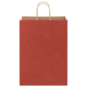 vidaXL Sacchetti di Carta 250 pz con Manici Rossi 32x17x44 cm