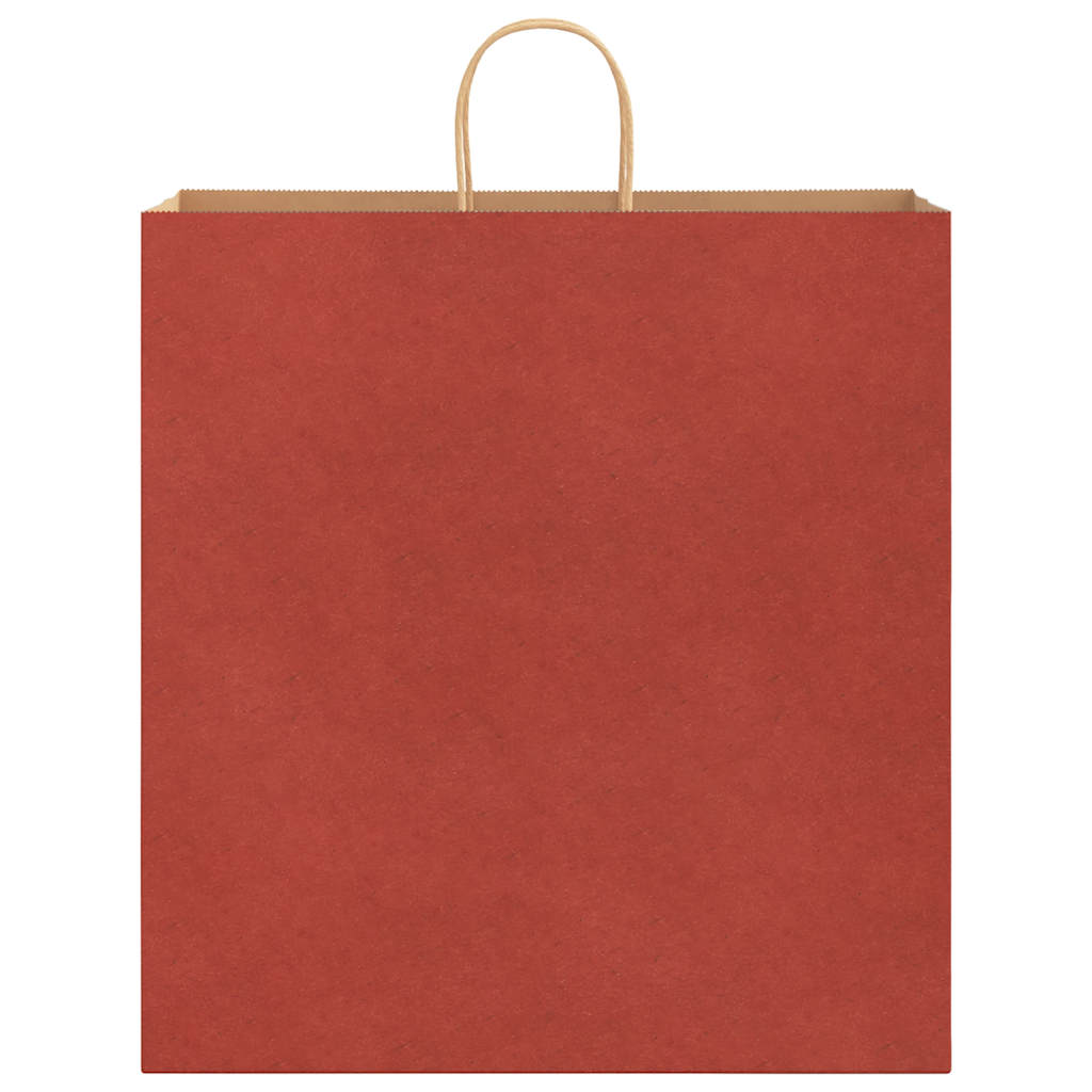 Sacchetti di Carta 250 pz con Manici Rossi 45x17x48 cm