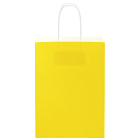 Sacchetti di Carta 50 pz con Manici Gialli 15x8x21 cm