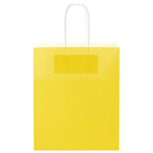 vidaXL Sacchetti di Carta 50 pz con Manici Gialli 18x8x22 cm