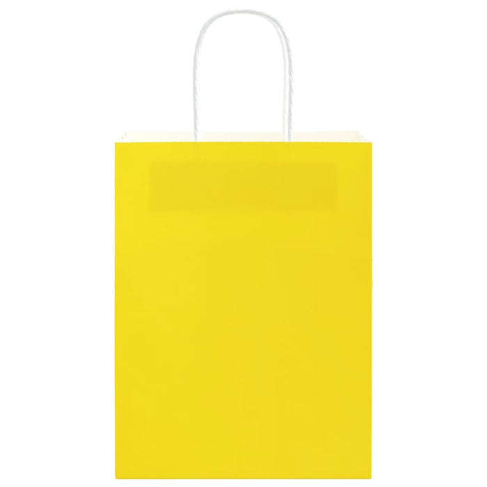 vidaXL Sacchetti di Carta 50 pz con Manici Gialli 21x11x28 cm