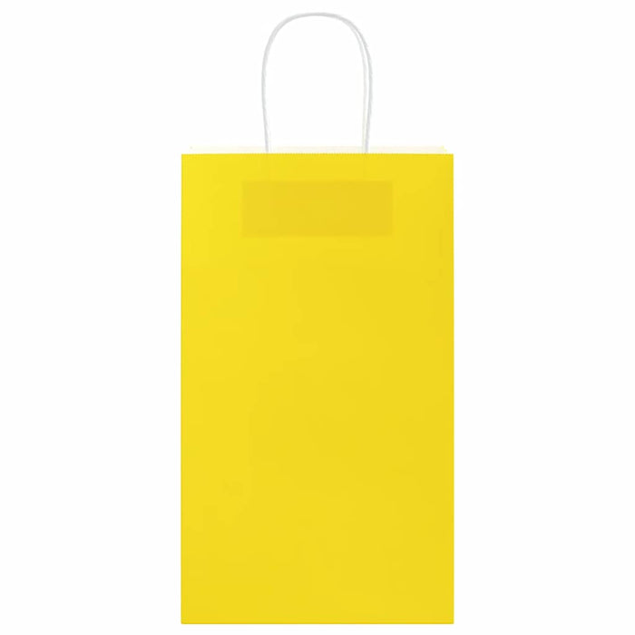 Sacchetti di Carta 50 pz con Manici Gialli 21x11x36 cm