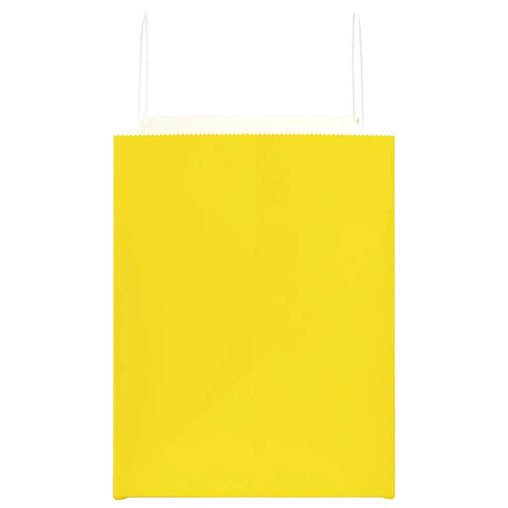 Sacchetti di Carta 50 pz con Manici Gialli 32x22x28 cm 4101778