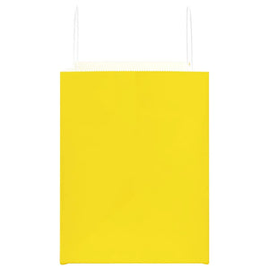 Sacchetti di Carta 50 pz con Manici Gialli 32x22x28 cm 4101778