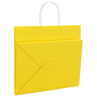 Sacchetti di Carta 50 pz con Manici Gialli 32x22x28 cm 4101778