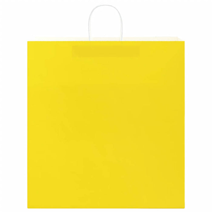 Sacchetti di Carta 50 pz con Manici Gialli 45x17x48 cm