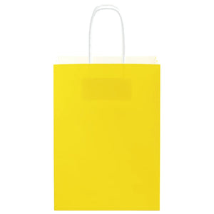 vidaXL Sacchetti di Carta 250 pz con Manici Gialli 15x8x21 cm