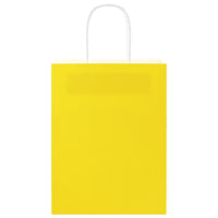 Sacchetti di Carta 250 pz con Manici Gialli 21x11x28 cm 4101783