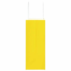 vidaXL Sacchetti di Carta 250 pz con Manici Gialli 21x11x28 cm