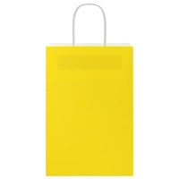 Sacchetti di Carta 250 pz con Manici Gialli 21x11x31 cm