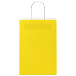 Sacchetti di Carta 250 pz con Manici Gialli 21x11x31 cm 4101784