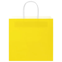 Sacchetti di Carta 250 pz con Manici Gialli 21x11x36 cm