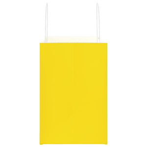 Sacchetti di Carta 250 pz con Manici Gialli 21x11x36 cm 4101785