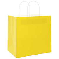 Sacchetti di Carta 250 pz con Manici Gialli 26x17x25 cm