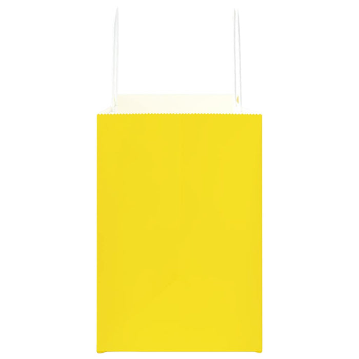 vidaXL Sacchetti di Carta 250 pz con Manici Gialli 32x17x25 cm