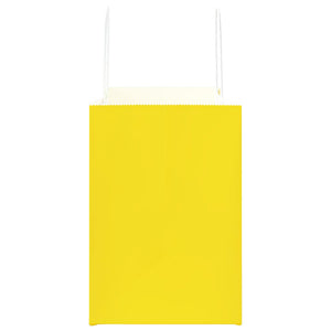 Sacchetti di Carta 250 pz con Manici Gialli 32x17x25 cm 4101789