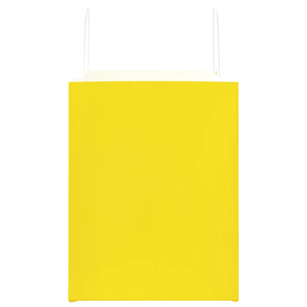 Sacchetti di Carta 250 pz con Manici Gialli 32x22x28 cm 4101792