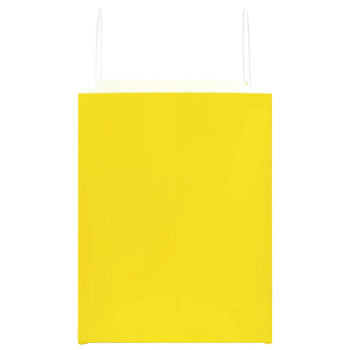 Sacchetti di Carta 250 pz con Manici Gialli 32x22x28 cm 4101792