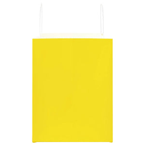 Sacchetti di Carta 250 pz con Manici Gialli 32x22x28 cm