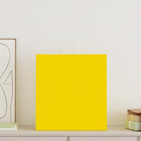 Sacchetti di Carta 250 pz con Manici Gialli 45x17x48 cm