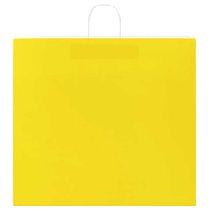 vidaXL Sacchetti di Carta 250 pz con Manici Gialli 54x15x49 cm