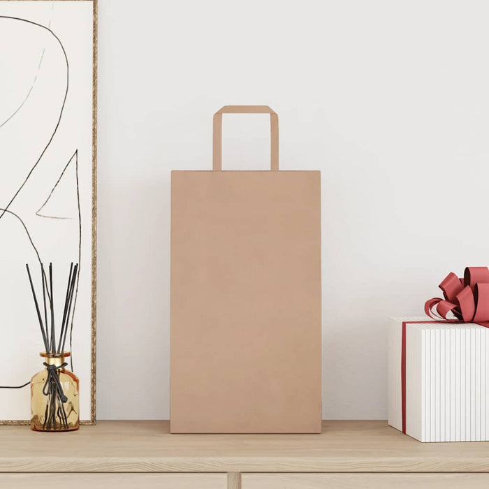 Sacchetti di Carta 50 pz con Manici Marrone 21x11x36 cm 4101799