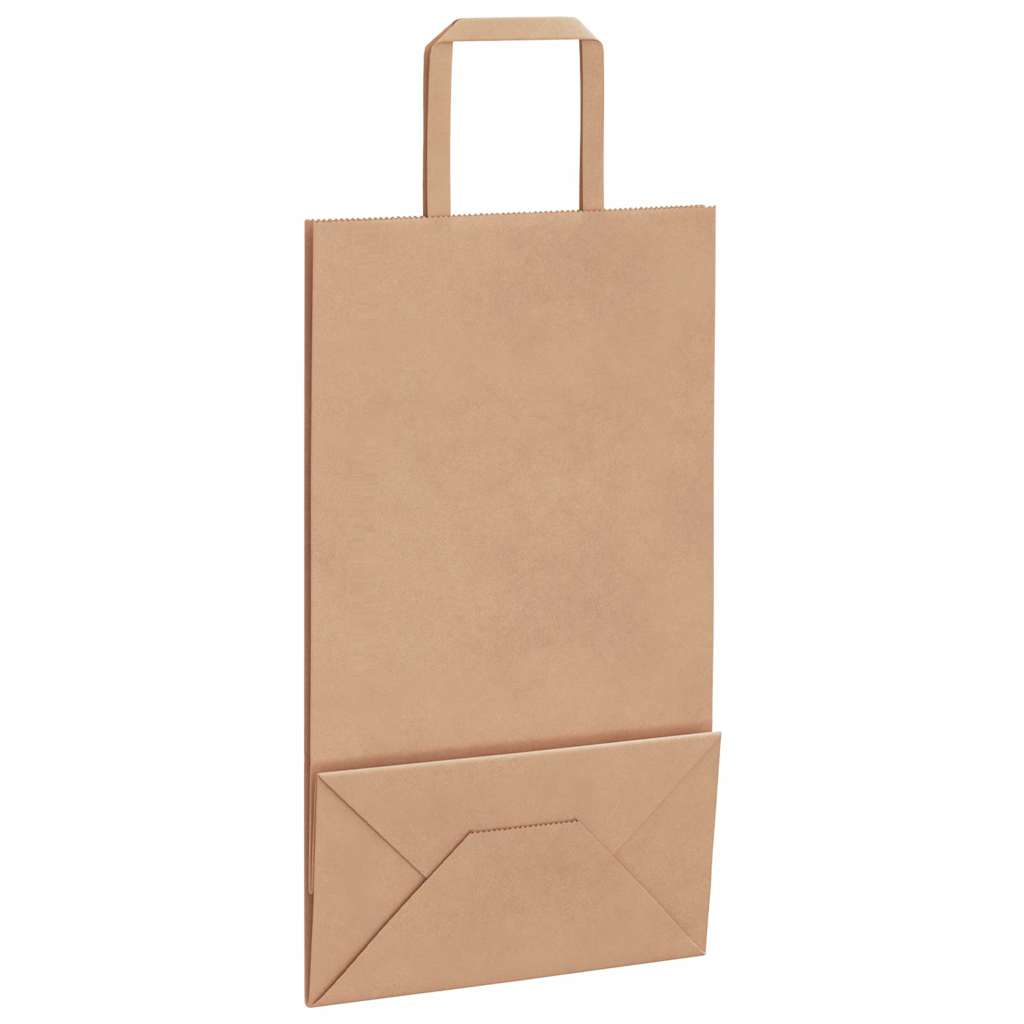 Sacchetti di Carta 50 pz con Manici Marrone 21x11x36 cm 4101799