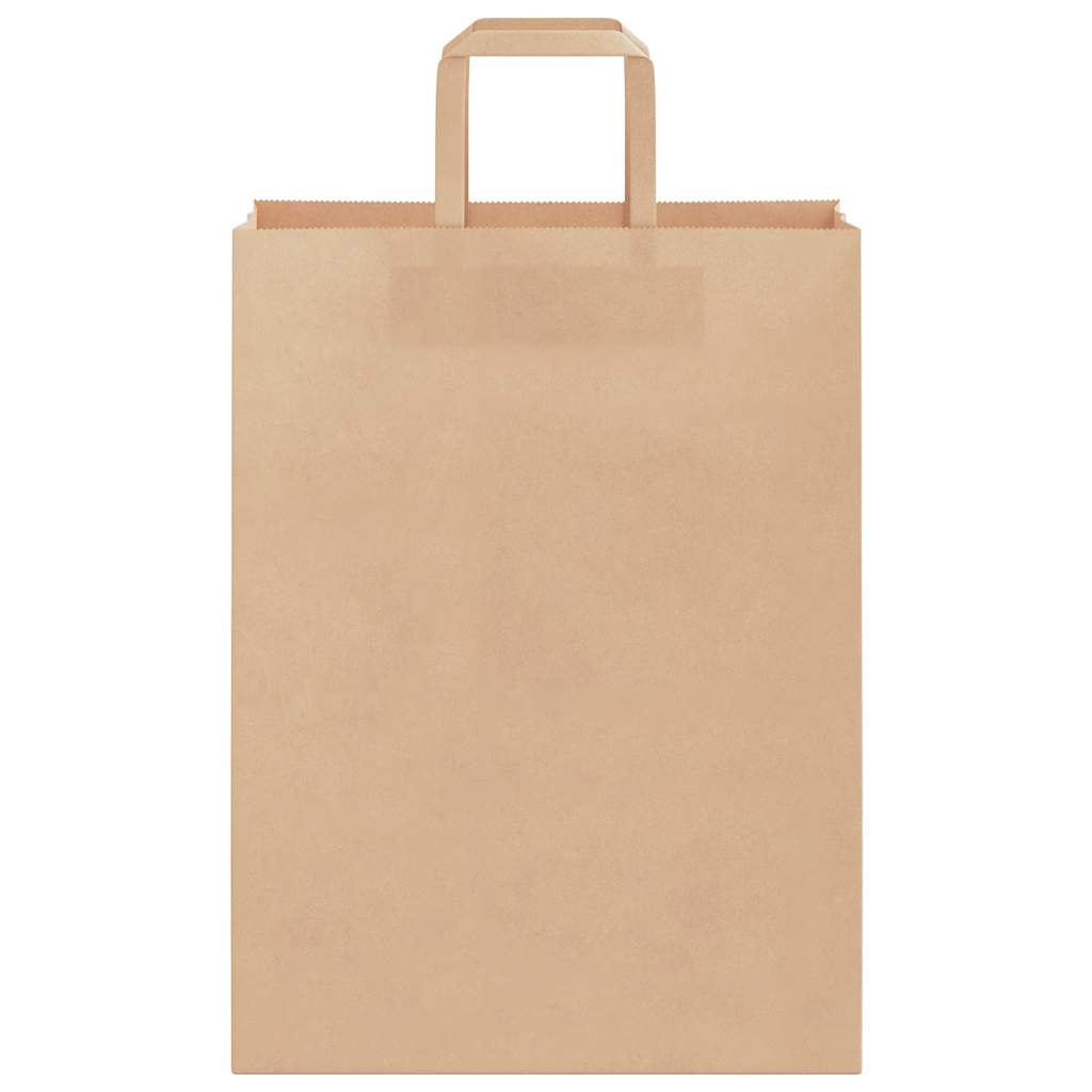 Sacchetti di Carta 50 pz con Manici Marrone 26x12x35 cm