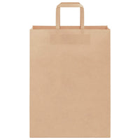 Sacchetti di Carta 50 pz con Manici Marrone 26x12x35 cm