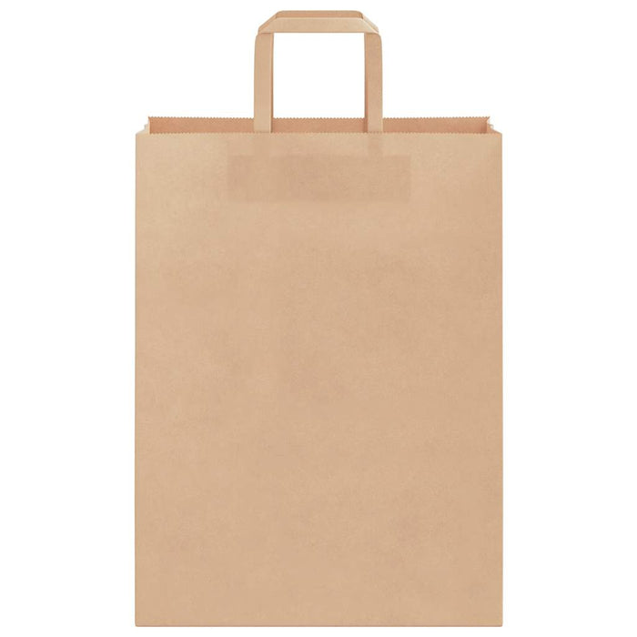 Sacchetti di Carta 50 pz con Manici Marrone 26x12x35 cm