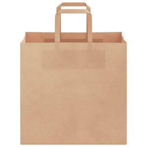 Sacchetti di Carta 50 pz con Manici Marrone 26x17x25 cm