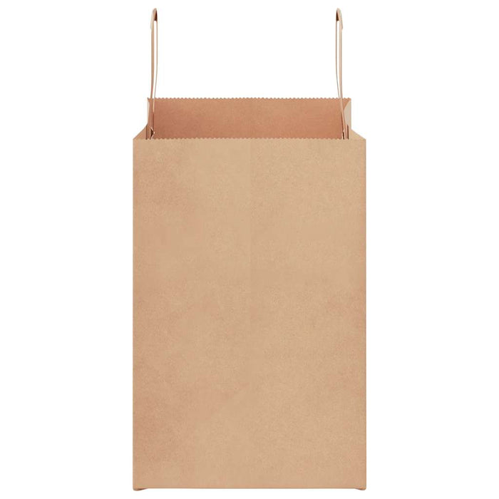 Sacchetti di Carta 50 pz con Manici Marrone 26x17x25 cm