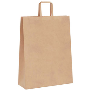 Sacchetti di Carta 50 pz con Manici Marrone 32x12x42 cm 4101802