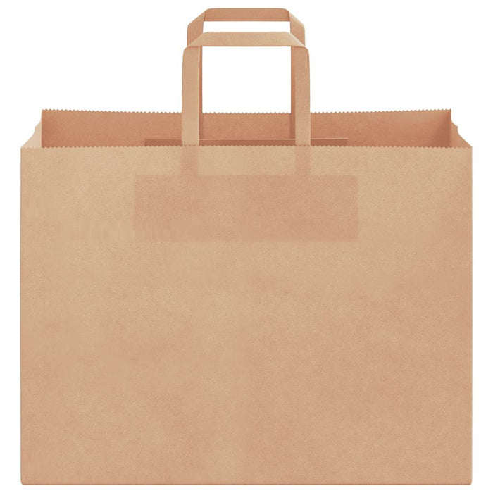 Sacchetti di Carta 50 pz con Manici Marrone 32x17x25 cm