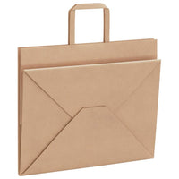 vidaXL Sacchetti di Carta 50 pz con Manici Marrone 32x22x24 cm