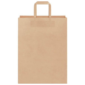 Sacchetti di Carta 250 pz con Manici Marrone 26x12x35 cm