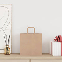 Sacchetti di Carta 250 pz con Manici Marrone 26x17x25 cm
