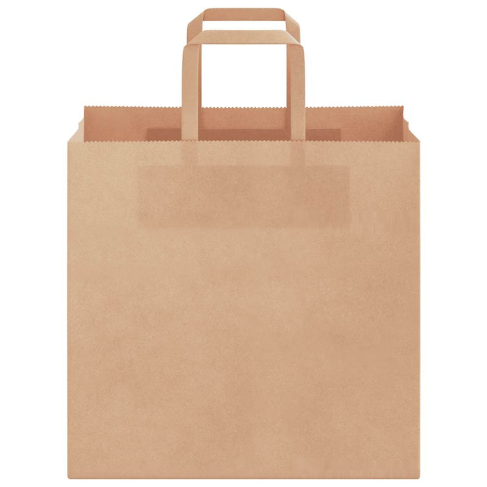 Sacchetti di Carta 250 pz con Manici Marrone 26x17x25 cm