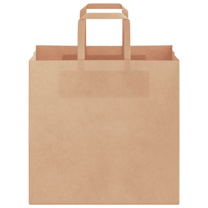 Sacchetti di Carta 250 pz con Manici Marrone 26x17x25 cm 4101815