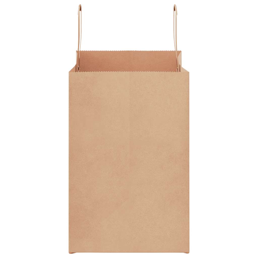 Sacchetti di Carta 250 pz con Manici Marrone 26x17x25 cm 4101815