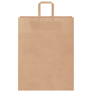 Sacchetti di Carta 250 pz con Manici Marrone 32x12x42 cm 4101816