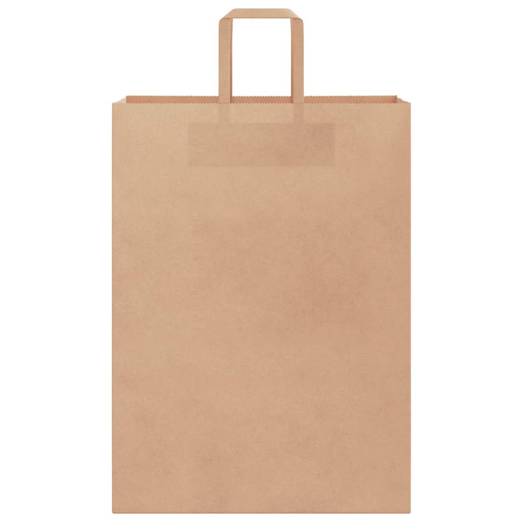 vidaXL Sacchetti di Carta 250 pz con Manici Marrone 32x17x44 cm