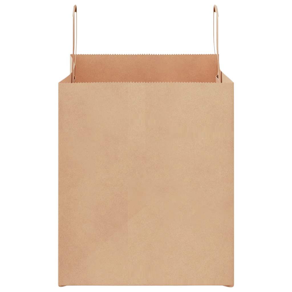 vidaXL Sacchetti di Carta 250 pz con Manici Marrone 32x22x24 cm