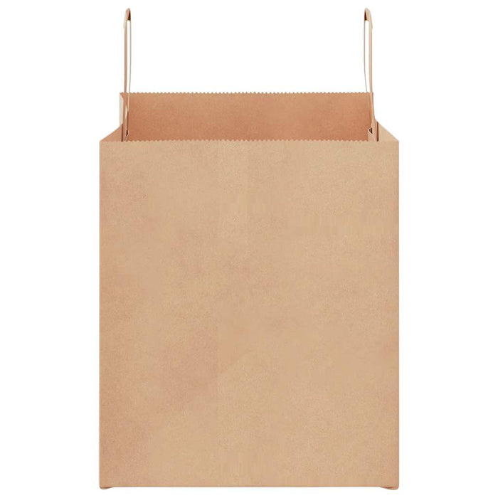 vidaXL Sacchetti di Carta 250 pz con Manici Marrone 32x22x24 cm
