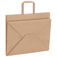 vidaXL Sacchetti di Carta 250 pz con Manici Marrone 32x22x24 cm