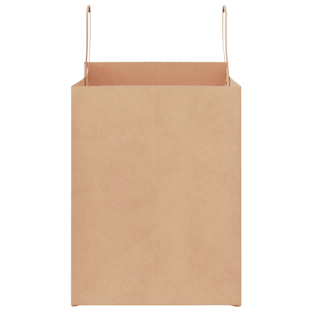 Sacchetti di Carta 250 pz con Manici Marrone 32x22x28 cm
