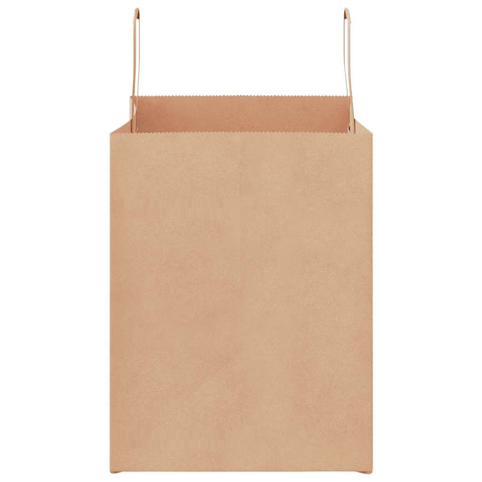 Sacchetti di Carta 250 pz con Manici Marrone 32x22x28 cm