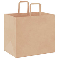 Sacchetti di Carta 250 pz con Manici Marrone 32x22x28 cm 4101820