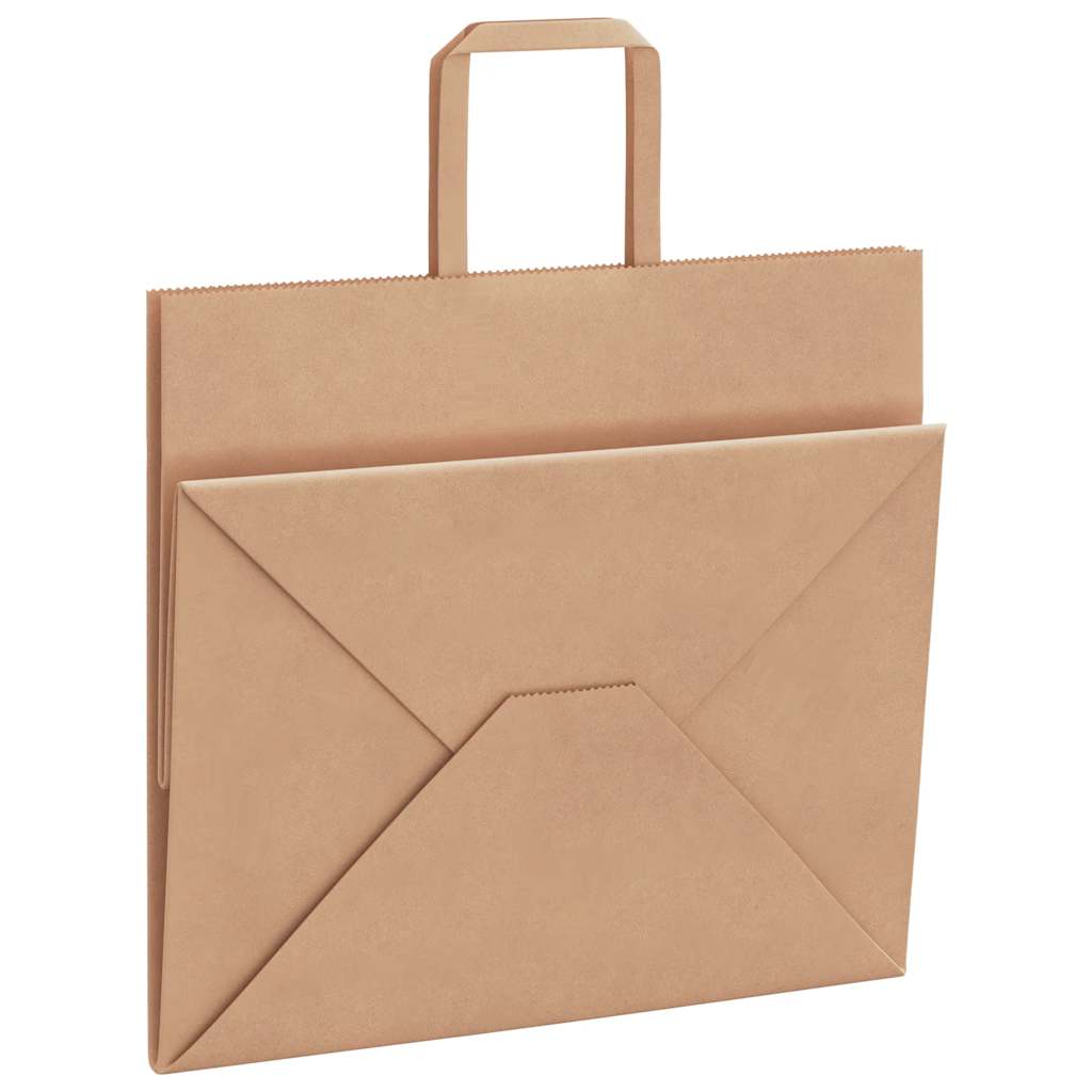 Sacchetti di Carta 250 pz con Manici Marrone 32x22x28 cm 4101820